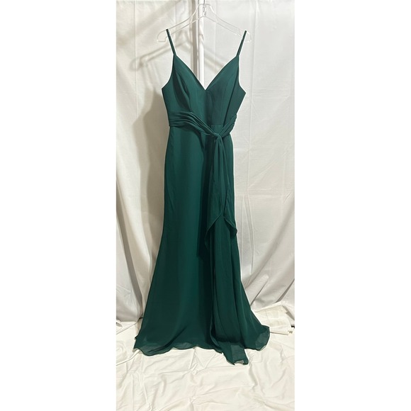 Christina Wu Dresses & Skirts - NWT Christina Wu Celebration Size 10 Chiffon Maxi Emerald Green Dress